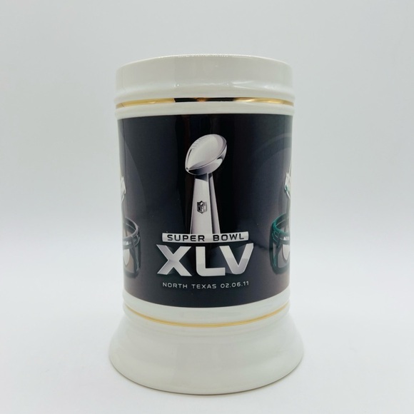 SUPER BOWL XLV STEELERS VS GREEN BAY PACKERS 2011 LARGE BEER MUG - Picture 5 of 12